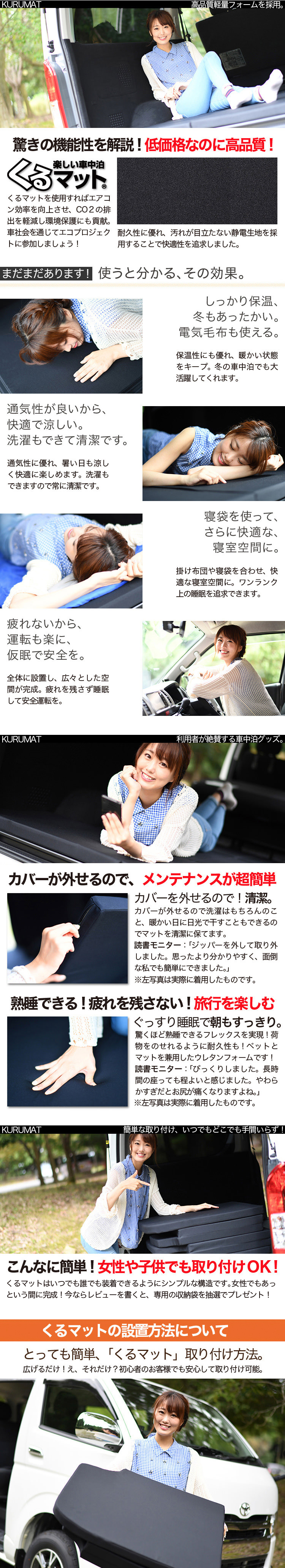 秋超得500円 ハイエース 200系 ワイド スーパーGL 車中泊 ベッド くるマット  グッズ マット ベッドキット エアー 01 - 35